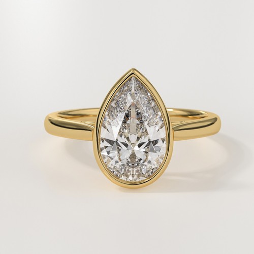 2.50 CT Pear Lab Grown Diamond Engagement Ring IGI Certified VS1 14k White Gold - 第 7/13 張圖片
