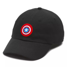 Vans Off The Wall Vans X Marvel Captain America Jockey Hat black 100% Cotton NWT