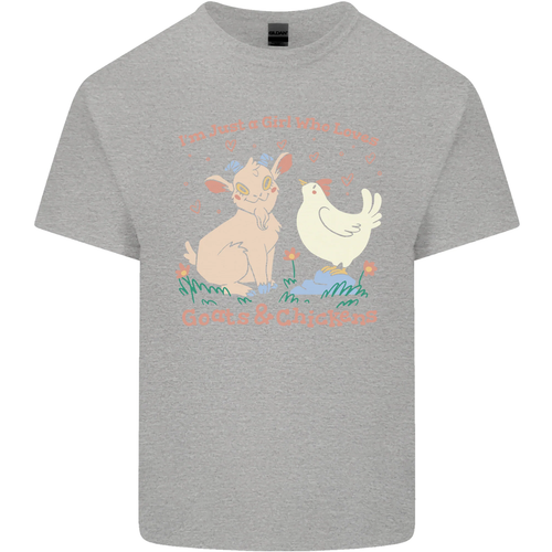 A Girl Who Loves Goats Chickens Farmer Mens Cotton T-Shirt Tee Top - Picture 85 of 110
