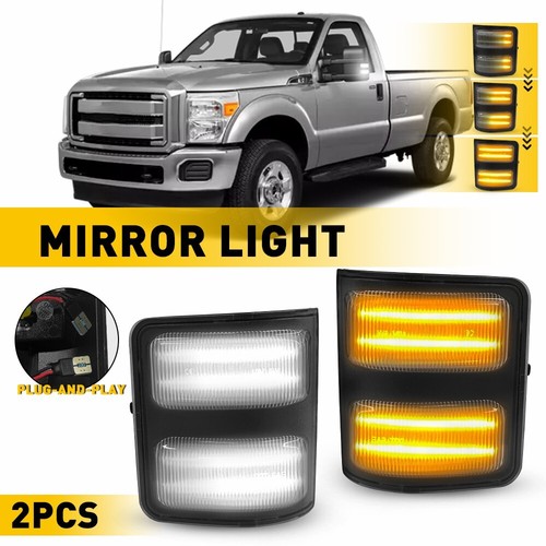 LED Side Tow Mirror Marker Signal Light For 08-16 Ford F250 F350 F450 Switchback - Picture 1 of 22