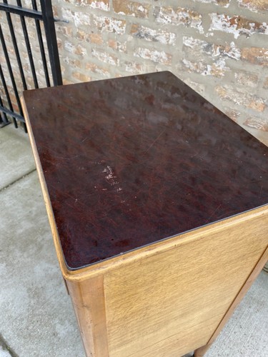 Antique Industrial Cherry Wood Medical Dental Cabinet Bedside Cabinet - Picture 6 of 10