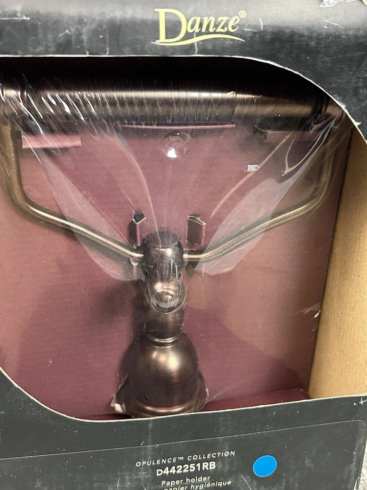Soporte para rollos de papel higiénico Danze aceite frotar bronce opulencia baño D442251RB nuevo Foto 2 de 4