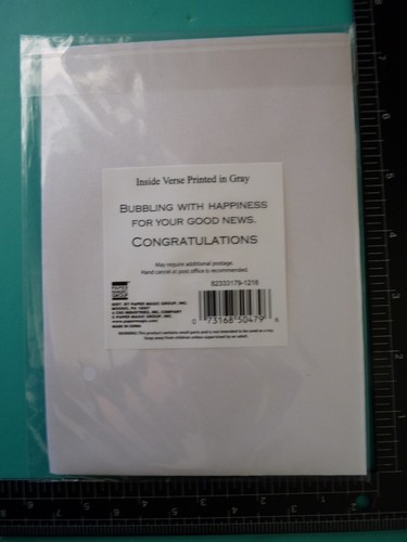 Good News Congratulations Greeting Card 3-D Embellished Paper Magic Grp - Picture 2 of 2