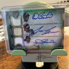 2024 Topps Triple Threads Triple Green Auto Stewart,canseco,eckersley/18