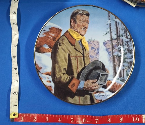 Collector Plate John Wayne, Pine Ridge Franklin Mint #HG3179 with Certificate - Picture 4 of 6