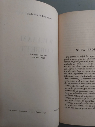 G. K. Chesterton - William Cobbett - Coleccion Historia 1943 - Picture 3 of 3