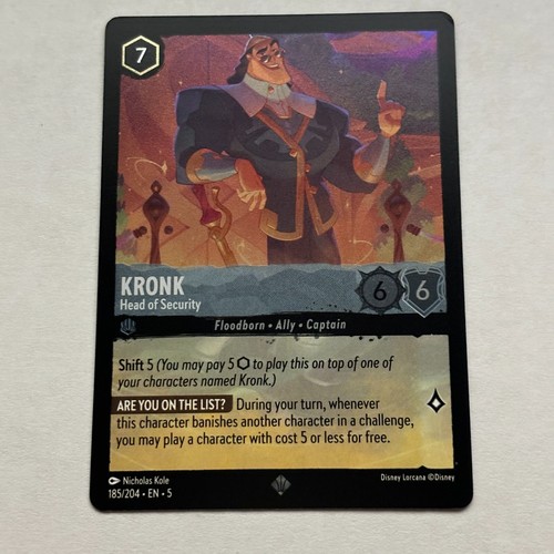 Kronk 185/204 Disney Lorcana Shimmering Skies Super Rare Cold Foil Card NM - Picture 1 of 2