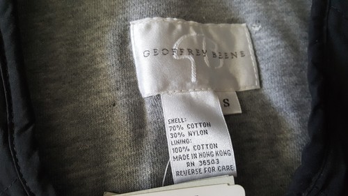 VTG Geoffrey Beene Mens S-Size charcoal gray zip up lined vest NWT - Picture 10 of 20