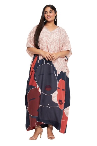 Women Kaftan Plus Size Hippie Boho Dress Kimono Long Maxi Summer Beach Sundress - 第 24/122 張圖片
