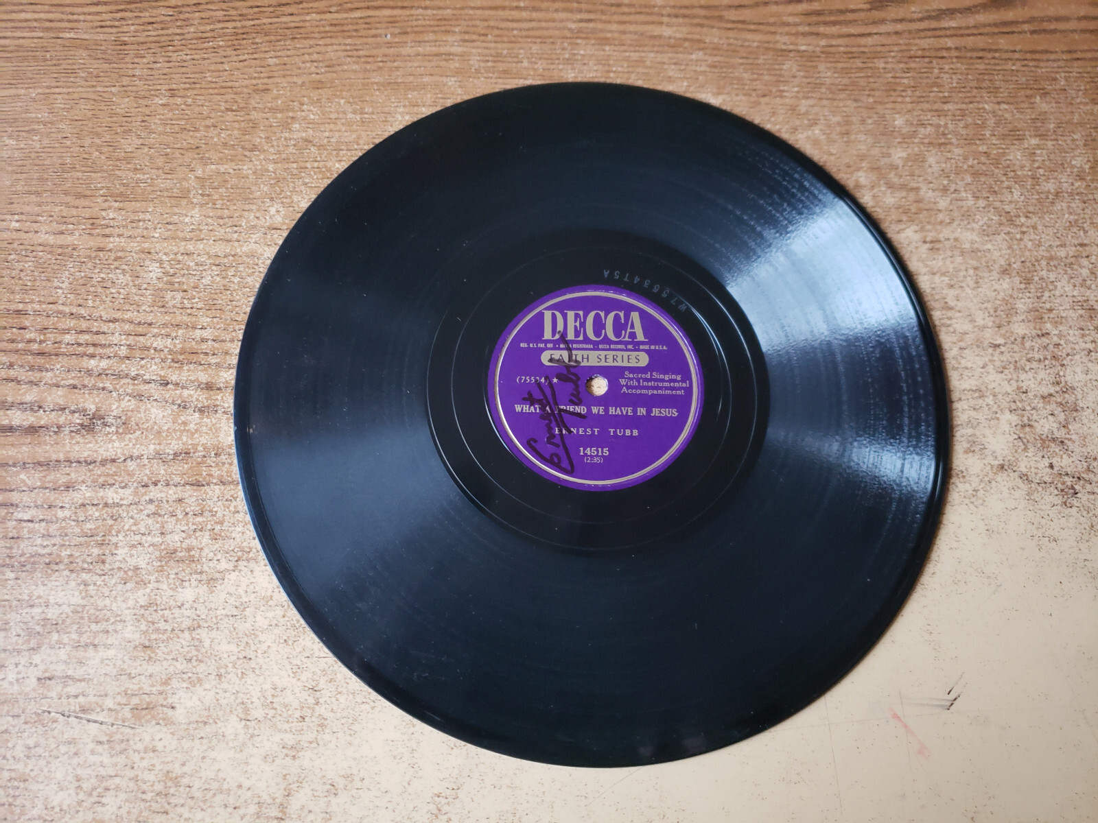 SIGNED 1940s VG Ernest Tubb The Wonderful City/What A Friend We 14515 78