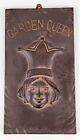 Antique Cast Iron Relief Court Jester Garden Queen Wall Plaque Sign Gothic Decor