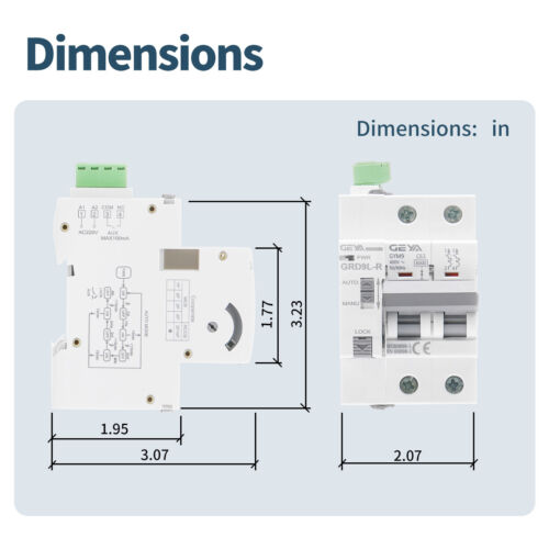 GEYA Auto Recloser Circuit Breaker 2P AC230V DC12-48V Self-Reclosing MCB Device - Picture 7 of 15