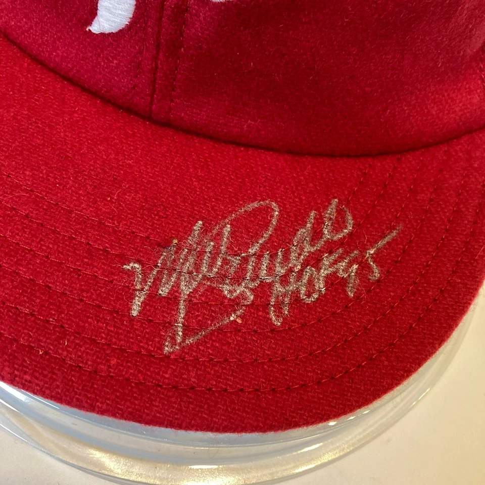 Mike Schmidt HOF 1995 Signed Authentic Philadelphia Phillies Baseball Hat JSA - Image 3 of 4