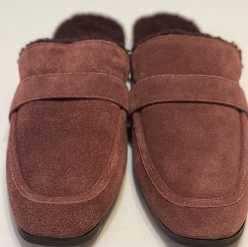 Lucky Brand Caydim Womens Mule Slippers Burgundy Suede Size 9.5 Comfy Boho NWOB - Picture 4 of 11