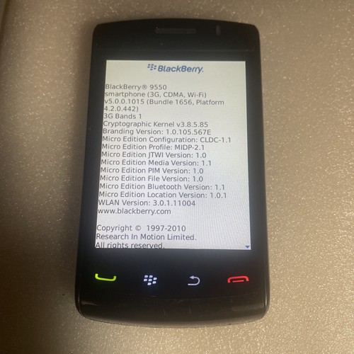 Smartphone BlackBerry 9550 3,25" LCD 3,2MP téléphone portable (opérateur : Verizon) - Photo 3 sur 8