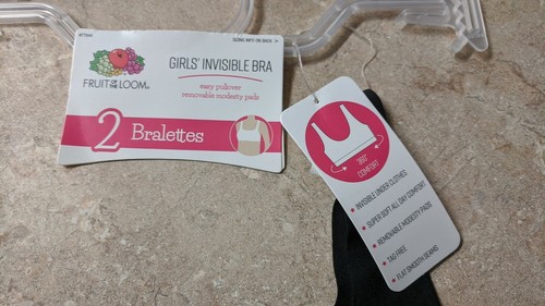 Fruit of the Loom Girls Sports Bra Bralette 2-Pack, Sizes 28 New W/ Tags - Picture 8 of 9