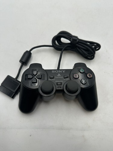 SONY Playstation 2 PS2 Black Dual Shock 2 Controller SCPH-10010 Tested VGUC - Picture 1 of 16