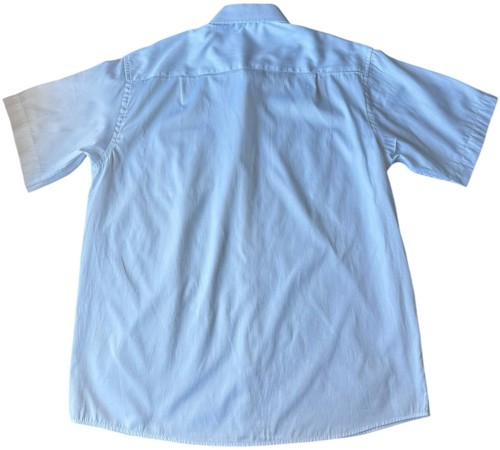 Camisa de vestir para hombre talla 2X-grande blanca manga corta A Zecchi algodón Europa 45/184 - Imagen 3 de 9