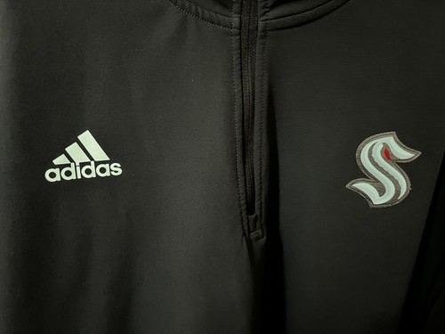 SEATTLE KRAKEN MENS ADIDAS PULLOVER USED 2XL - Picture 2 of 2