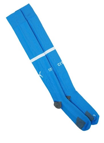 BNIP 2022-23 MANCHESTER CITY BLUE LEMONADE GK SOCKS X-LG US SZ 13-15 - Picture 4 of 10