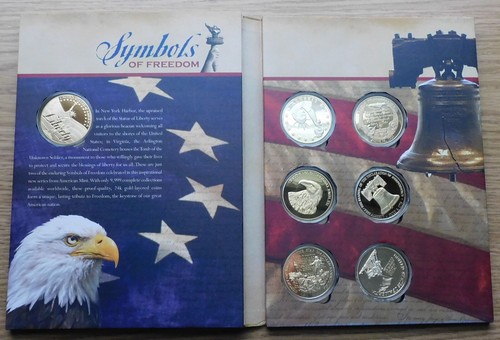 Symbols of Freedom Commemorative 7 Proof Gold-Plated Medals Set - Picture 2 of 8
