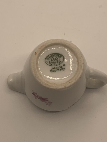 Bauscher Weiden Red Floral Miniature Individual Creamer Pitcher 1 3/4" - Picture 8 of 8