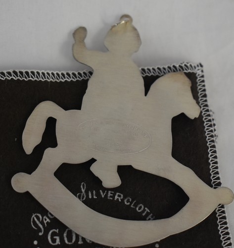 1990 AMERICAN HERITAGE Sterling Christmas ORNAMENT ROCKING HORSE Gorham Last One - Picture 2 of 3