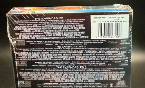 THE EXPENDABLES 1-4 WALMART US EXCLUSIVE DOLBY ATMOS 4K UHD BLURAY STEELBOOK NEW - Picture 8 of 17