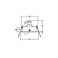 Hv-Einbaustrahler GILLAN-R, IP20, Rund, 230V, GU10 Max. 10W, Schwenkbar, V4A Ede