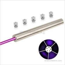 THPX5 405nm Adjustable Focus Purple Laser Pointer Pen Visible Beam Charger Case