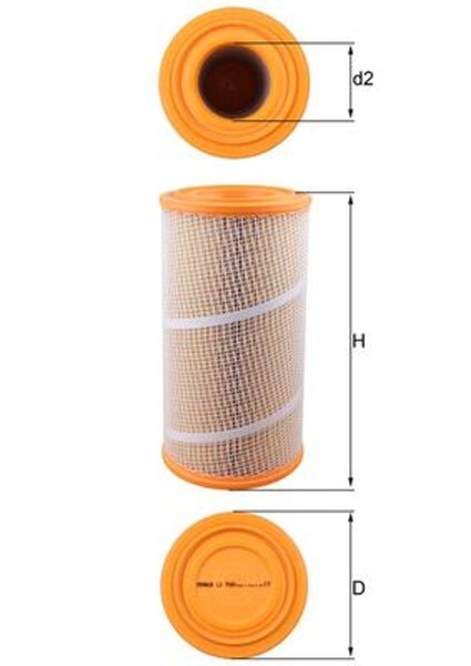 Knecht Luftfilter LX 7080 Filtereinsatz FüR Multicar M26-image