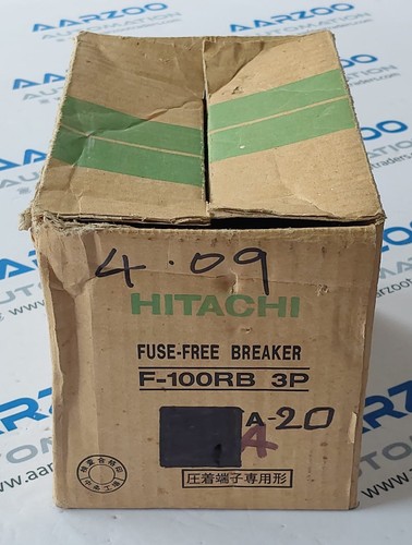 HITACHI F-100RB 3P FUSE-FREE 20A CIRCUIT BREAKER AC600V NEW IN BOX F100RB - Picture 3 of 9