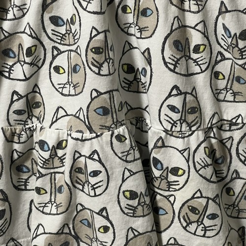 TEA COLLECTION Girls Dress Fit & Flare Size 6 Stripes with Cats - Picture 4 of 8