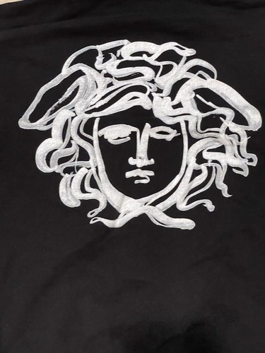 Versace Designer Brand Medusa Back Print Size Men’s Small Zip Up Black Jacket - Picture 2 of 11