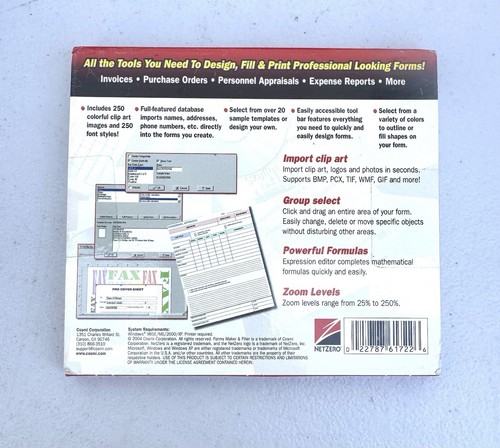 Forms Maker & Filler PC Computer for W98, ME, W2000 & Windows XP CD - Picture 2 of 6