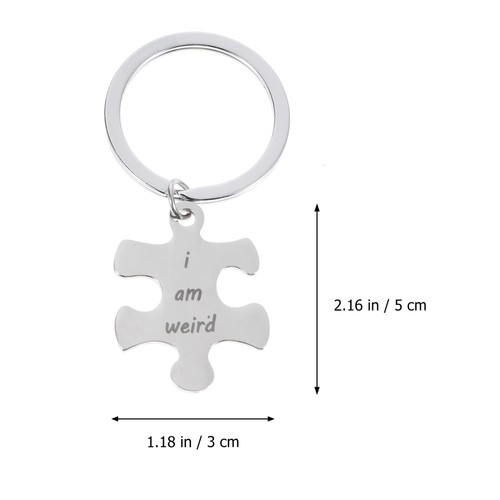1 Pair Couple Key Rings Exquisite Keychains Fashionable Key Holders Key Ring - Imagen 8 de 12