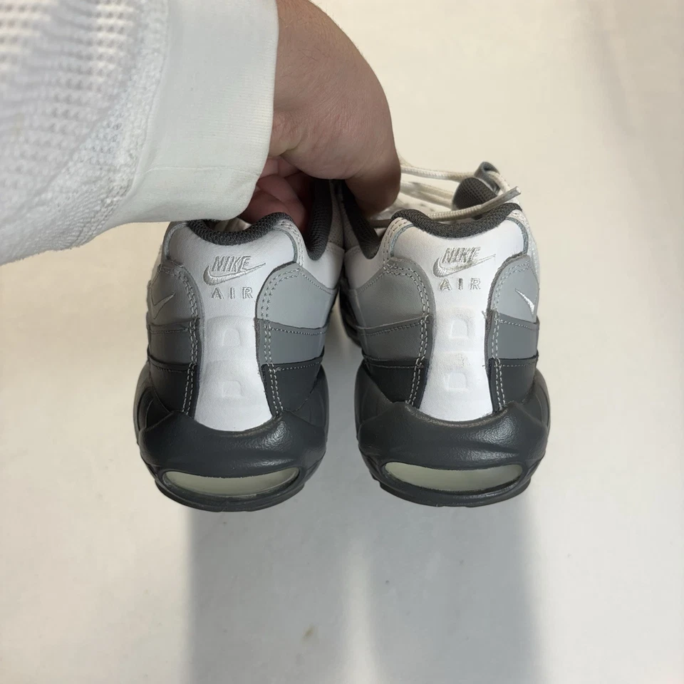 Mujer Nike Air Max 95 Nike ID Zapatillas Personalizadas Zapatos Gris Blanco Negro Mujer 11.5  Foto 2 de 4