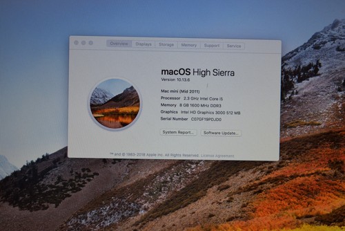 Apple Mac Mini 5,1 Mid 2011 A1347 i5 8GB 500GB OS High Sierra Small Desktop - Picture 6 of 6