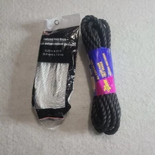 Tool Bench Hardware Twisted Poly White Rope 25 feet X 0.23 Inch LOT NEW