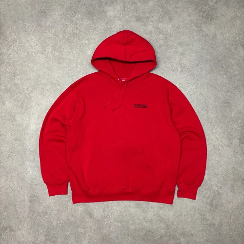 Pull à capuche graphique Supreme Red Anarchy dos pièce de monnaie (M)