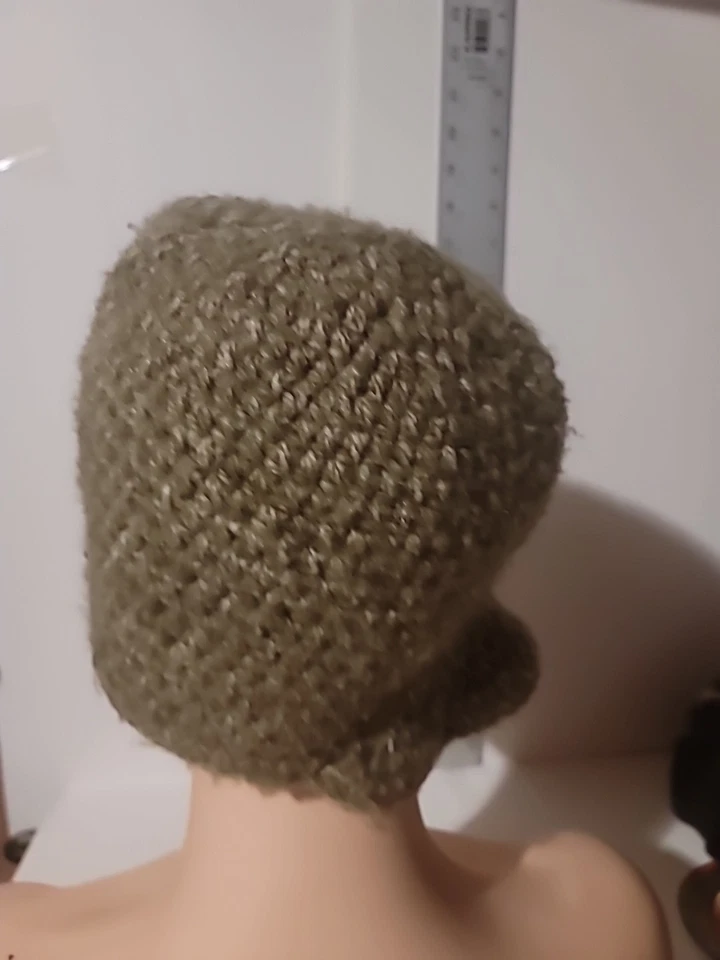 Sombrero Cloche Hecho a Mano Crochet con Flor Azul - Sombrero de Invierno Estilo Vintage para Mujer’s Foto 4 de 4