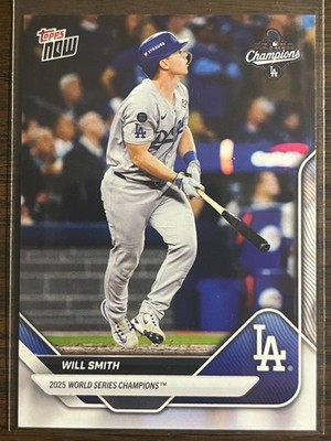 2025 Topps Now MLB #WS-6 Will Smith Los Angeles Dodgers