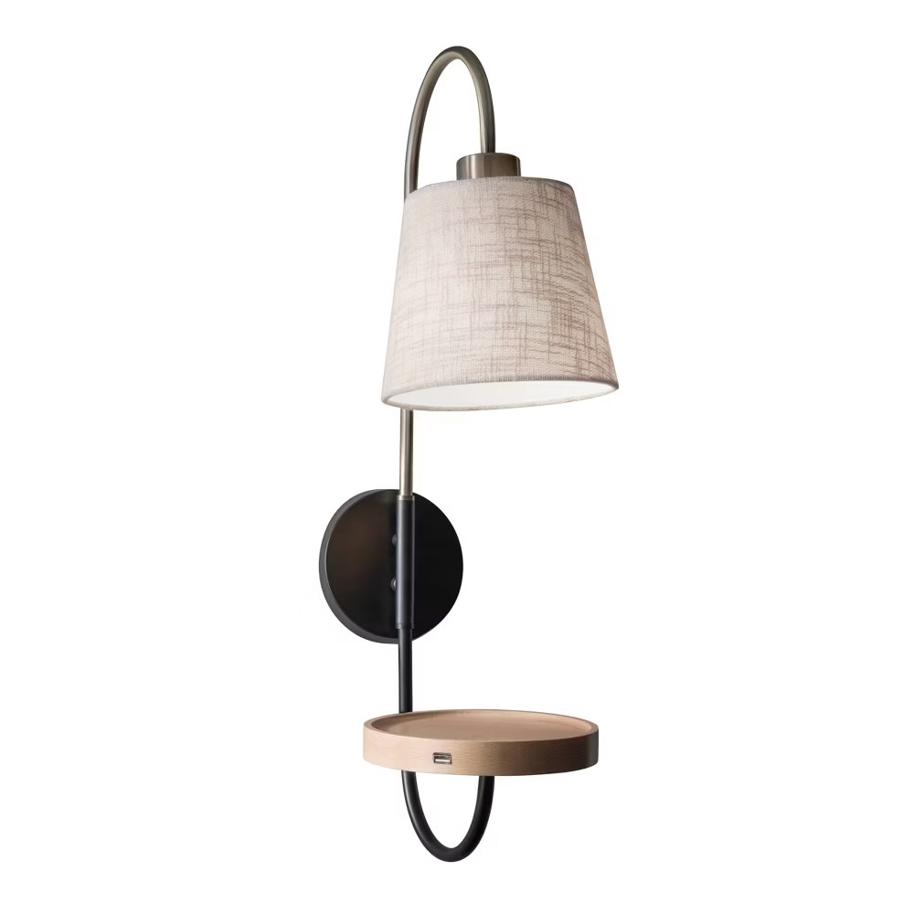 Jeffrey Wall Lamp BlackBrass - Adesso 19590₽