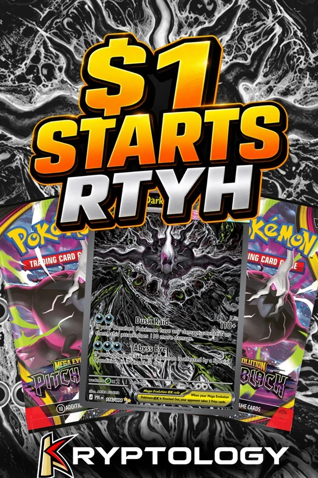 🔥 $1 START POKÉMON PITCH BLACK RIP TILL' YOU HIT ! 🔥
