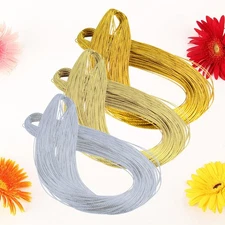 3 Pcs Color Nylon Elastic Cord Rope Golden Thread for Craft Decorations