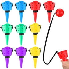 10 Pieces Throw and Catch Set Game - Kids Hand Eye Coordination With String - 