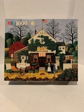 Vtg 1992 Charles Wysocki Birdie's Perch Coffee Shop Jigsaw Puzzle 1000 Pieces MB
