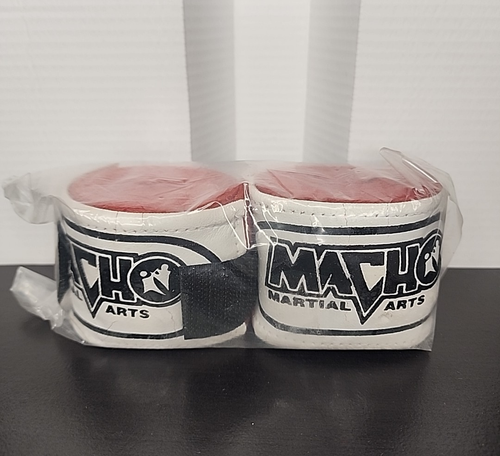 new vintage MACHO mma boxing martial arts RED karate hand wraps mexican 1 pair - Picture 1 of 3