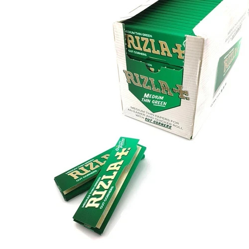Rizla Green orginal Regular Medium Thin Rolling Papers With Cut Corners booklets - Picture 4 of 6