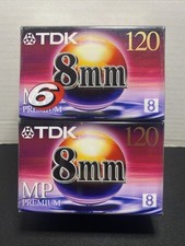 6 TDK 8mm 120 Minute MP Premium Camcorder Video Tape Made In Japan New Sealed